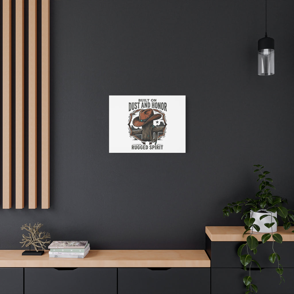 Built on Dust and Honor Canvas | Western cowboy, vintage Americana