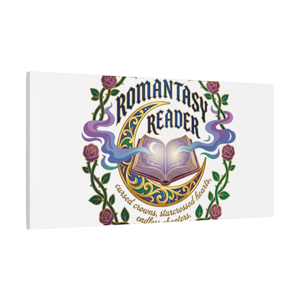 Romantasy Reader Canvas Print | enchanted bookish celestial gothic