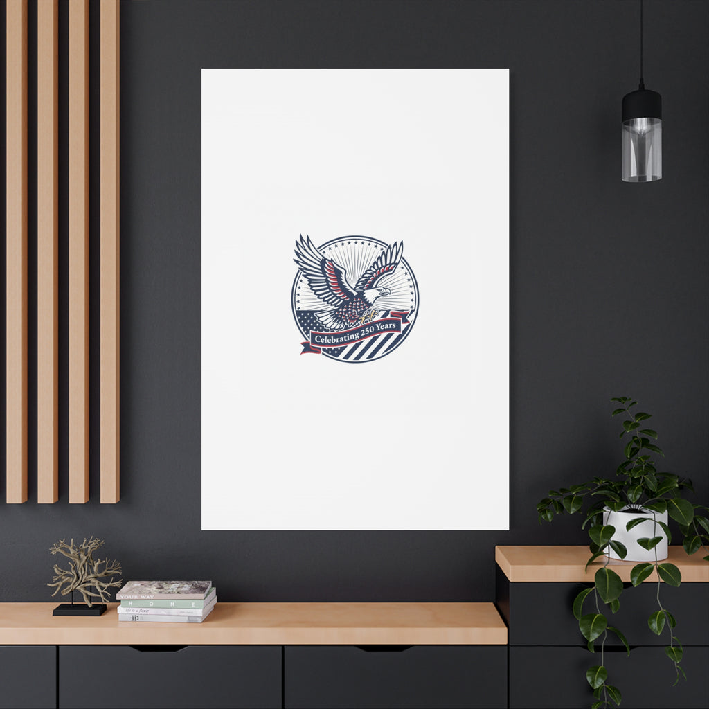 250th Anniversary Eagle Emblem Canvas | Semiquincentennial Americana