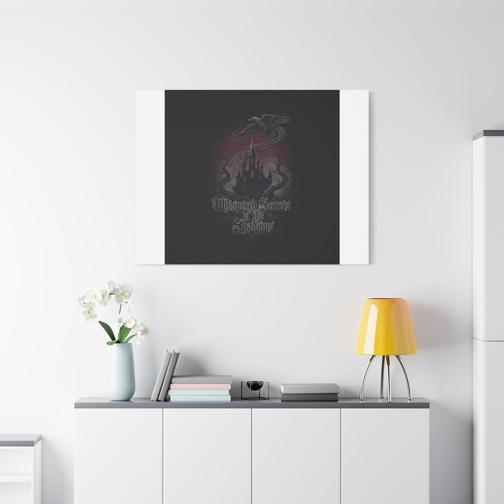 Whispered Secrets of the Shadows Castle Wall Art, Matte Canvas | Gothic Medieval Decor