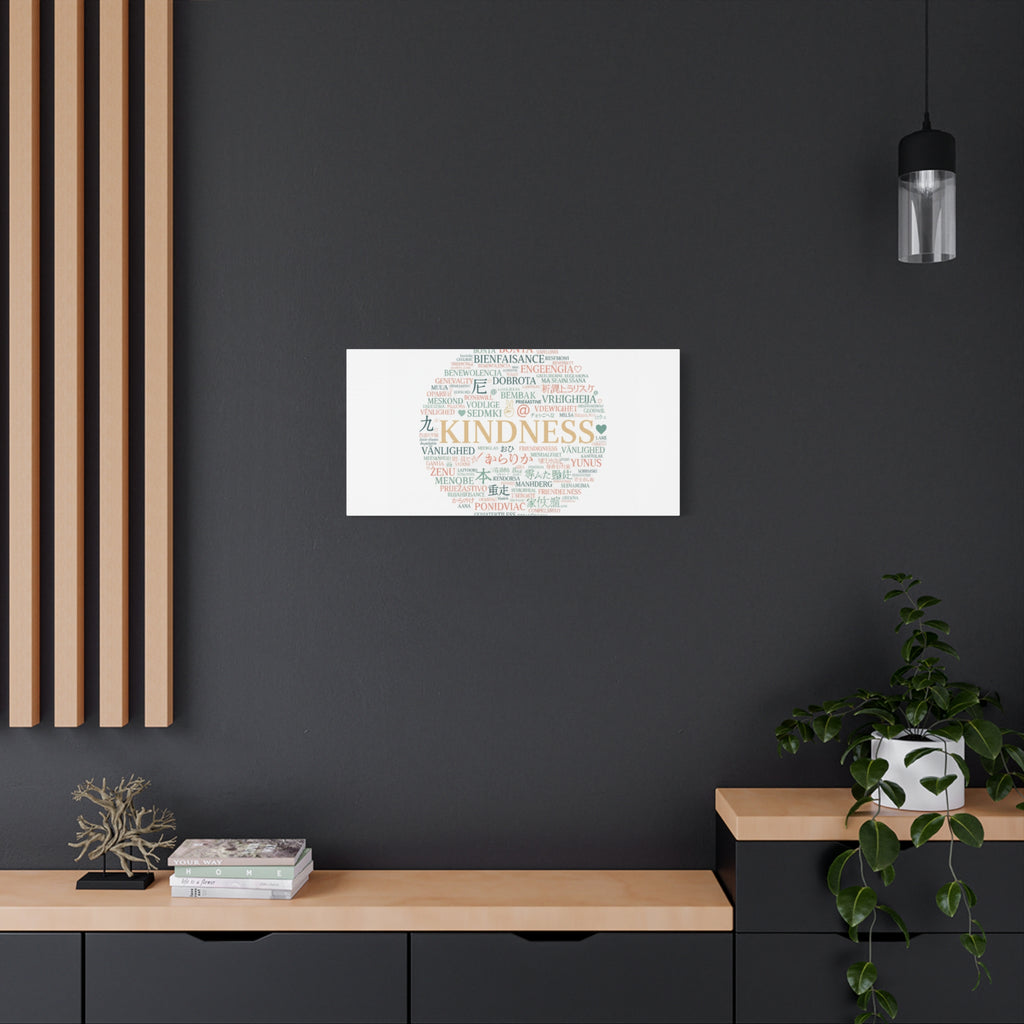 Kindness Word Cloud Canvas | Fresh Start Minimalist Wall Art