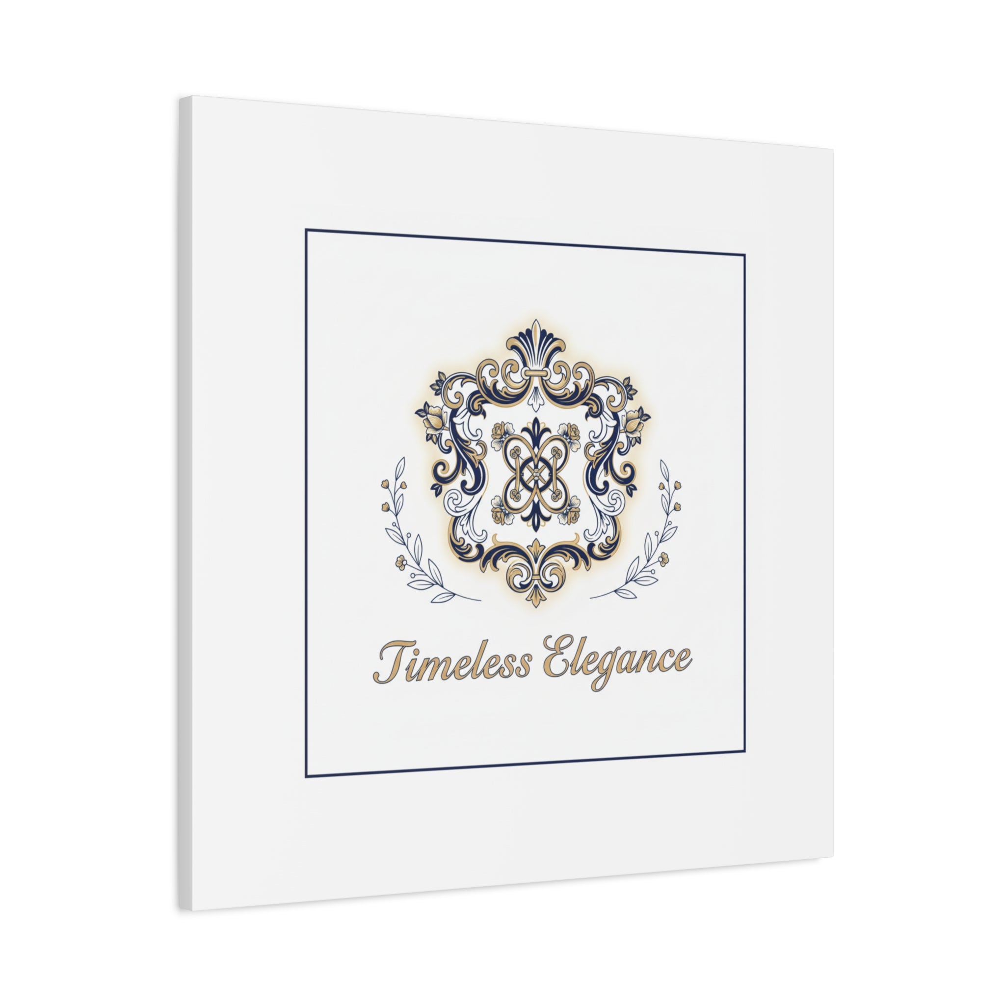 Ornate Brooch Emblem Canvas | Vintage Formalwear Accents, Baroque Print