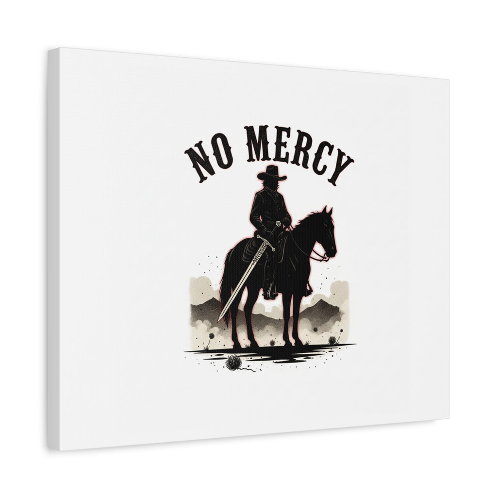 No Mercy Cowboy Skull Canvas | western skull art, gothic Americana