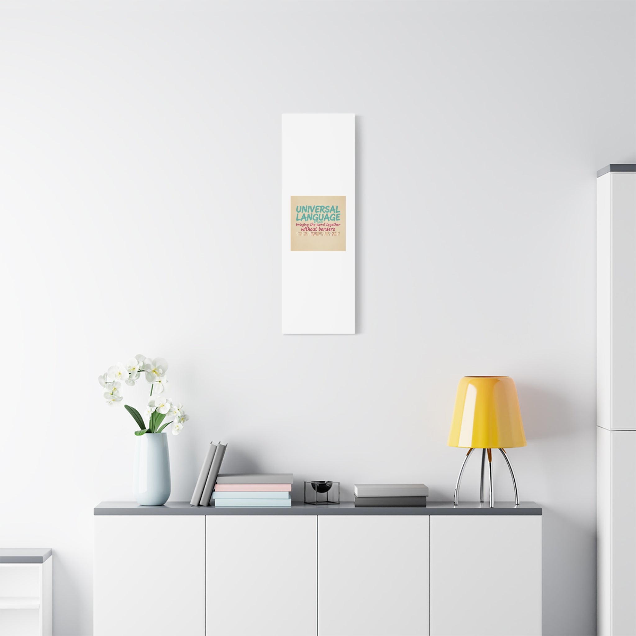 Universal Language Canvas | empowerment slogan, equality wall art