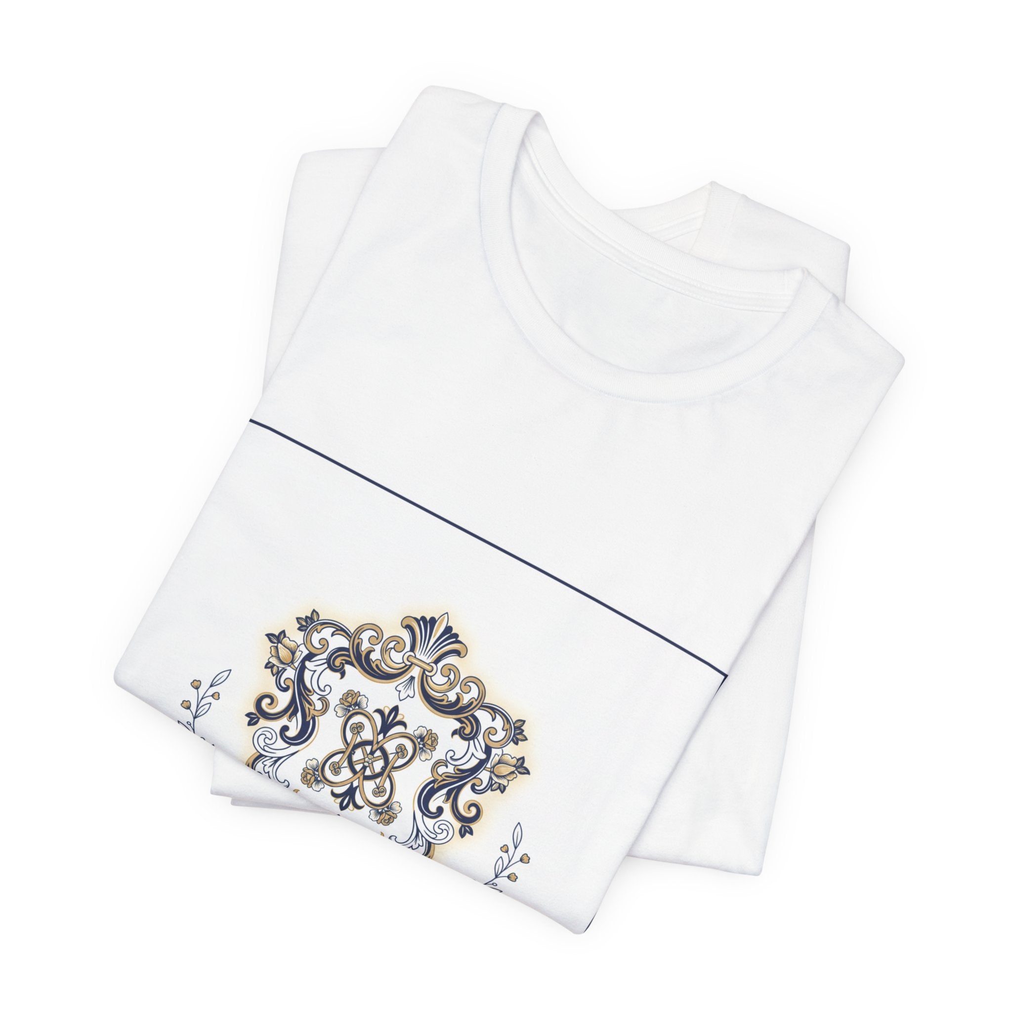 Ornate Brooch Emblem Tee | baroque print tee, vintage emblem shirt