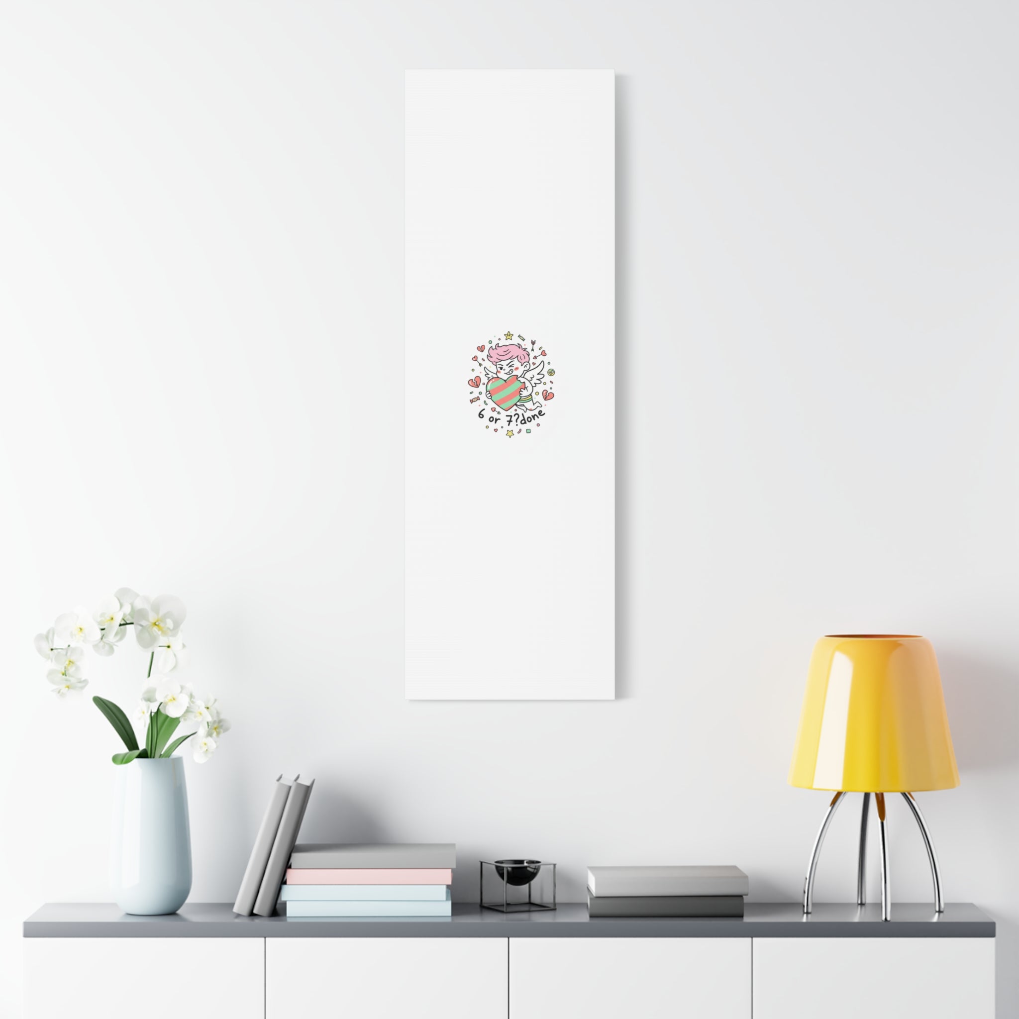 Weird Cupid heart illustration Canvas | Weird Valentine, quirky chaotic love