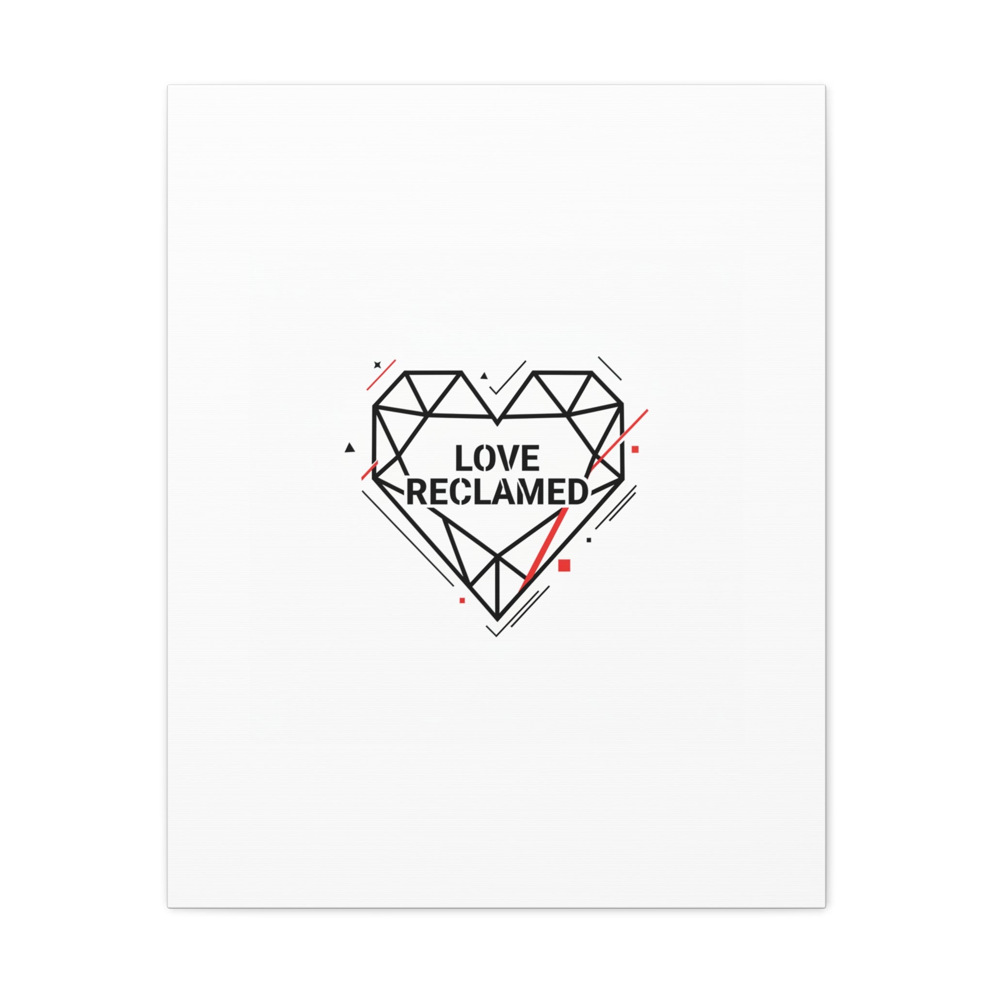 Love Reclaimed Canvas | modern heart design, minimalist love icon