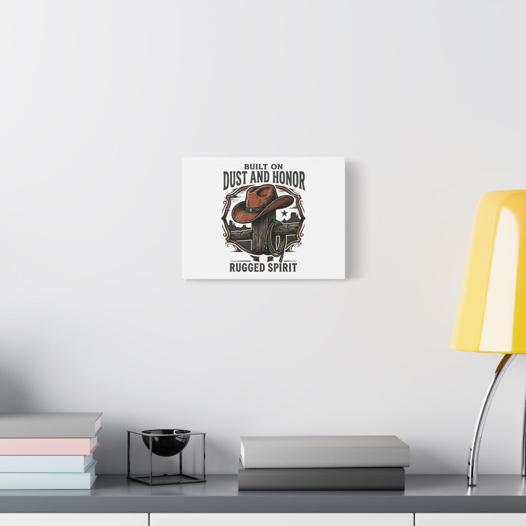 Built on Dust and Honor Canvas | Western cowboy, vintage Americana
