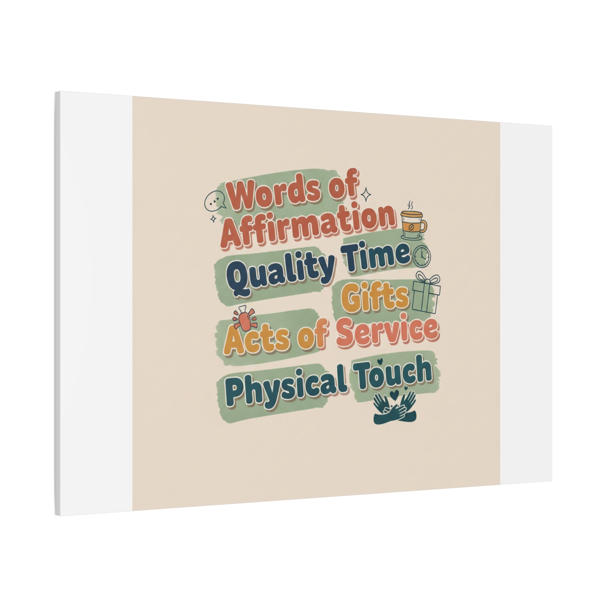 Love Languages List Matte Canvas Wall Art | love language meme, relationship humor