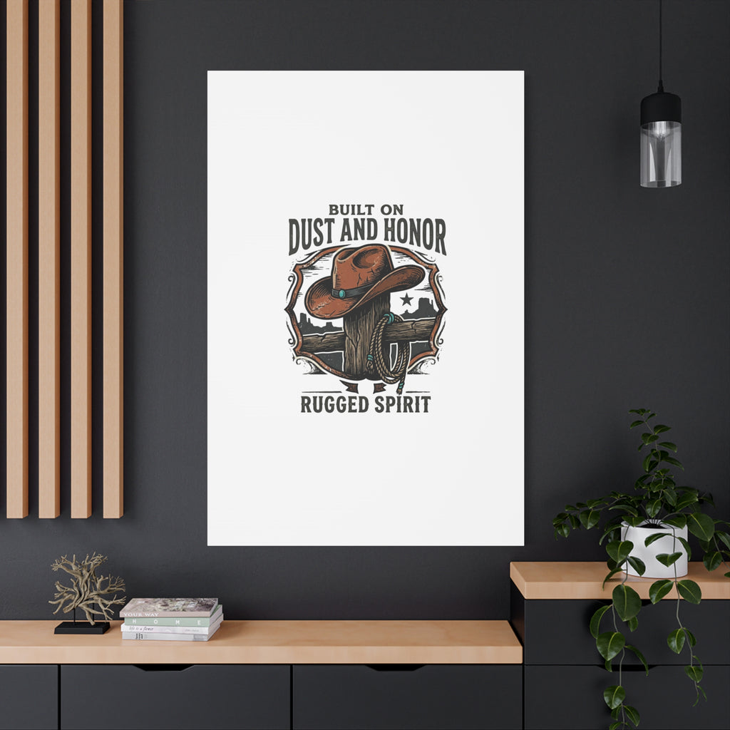 Built on Dust and Honor Canvas | Western cowboy, vintage Americana