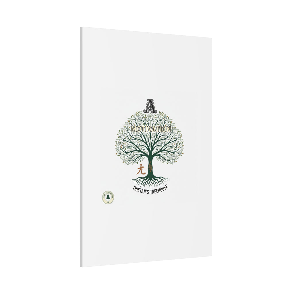 Handwritten Doodle Tree Canvas | Matte Stretched Wall Art