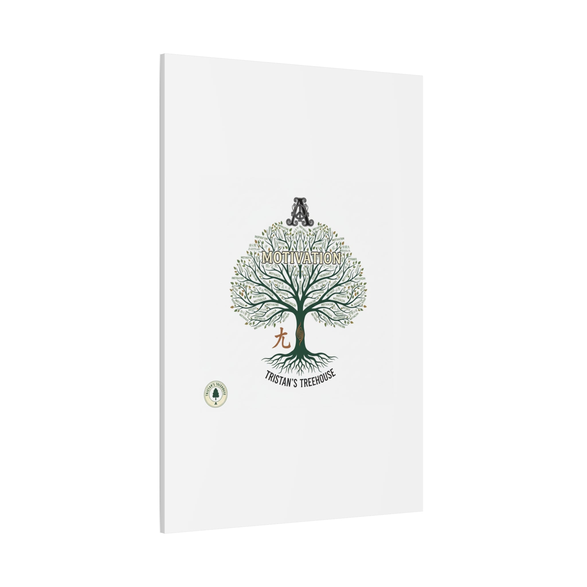 Handwritten Doodle Tree Canvas | Matte Stretched Wall Art