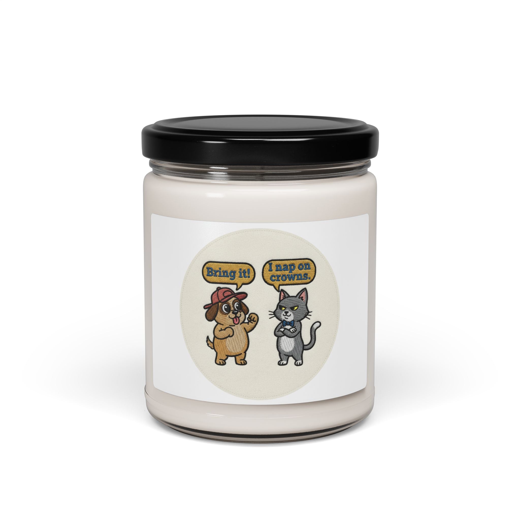Funny Cat vs Dog Candle | Scented Soy Candle, Pet Rivalry Humor