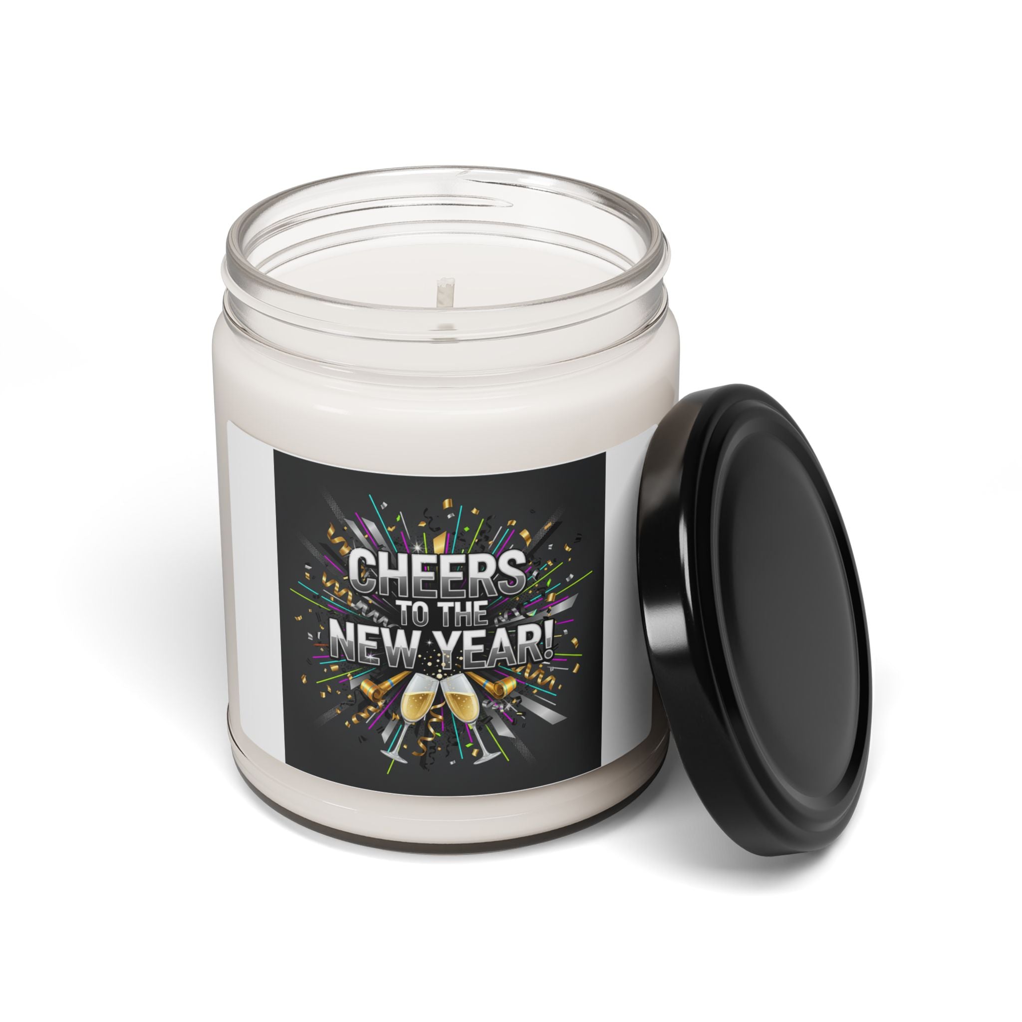 Cheers to the New Year Candle | NYE decor, champagne countdown soy jar