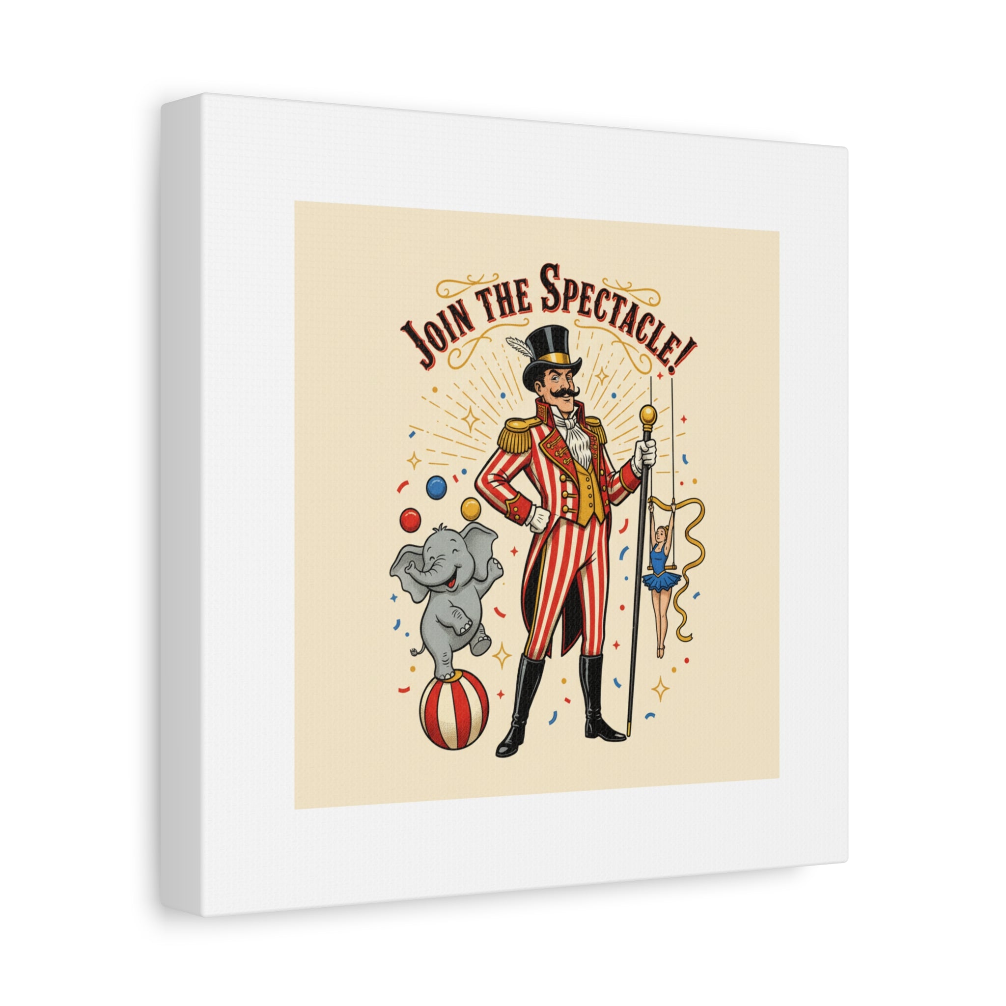 Join the Spectacle Circus Art Print | Matte Canvas, Stretched, Vintage Carnival Design