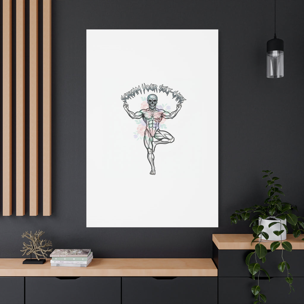 Scream Your Self-Care Canvas | Heavy Metal Wellness, Gothic Wellness Quote