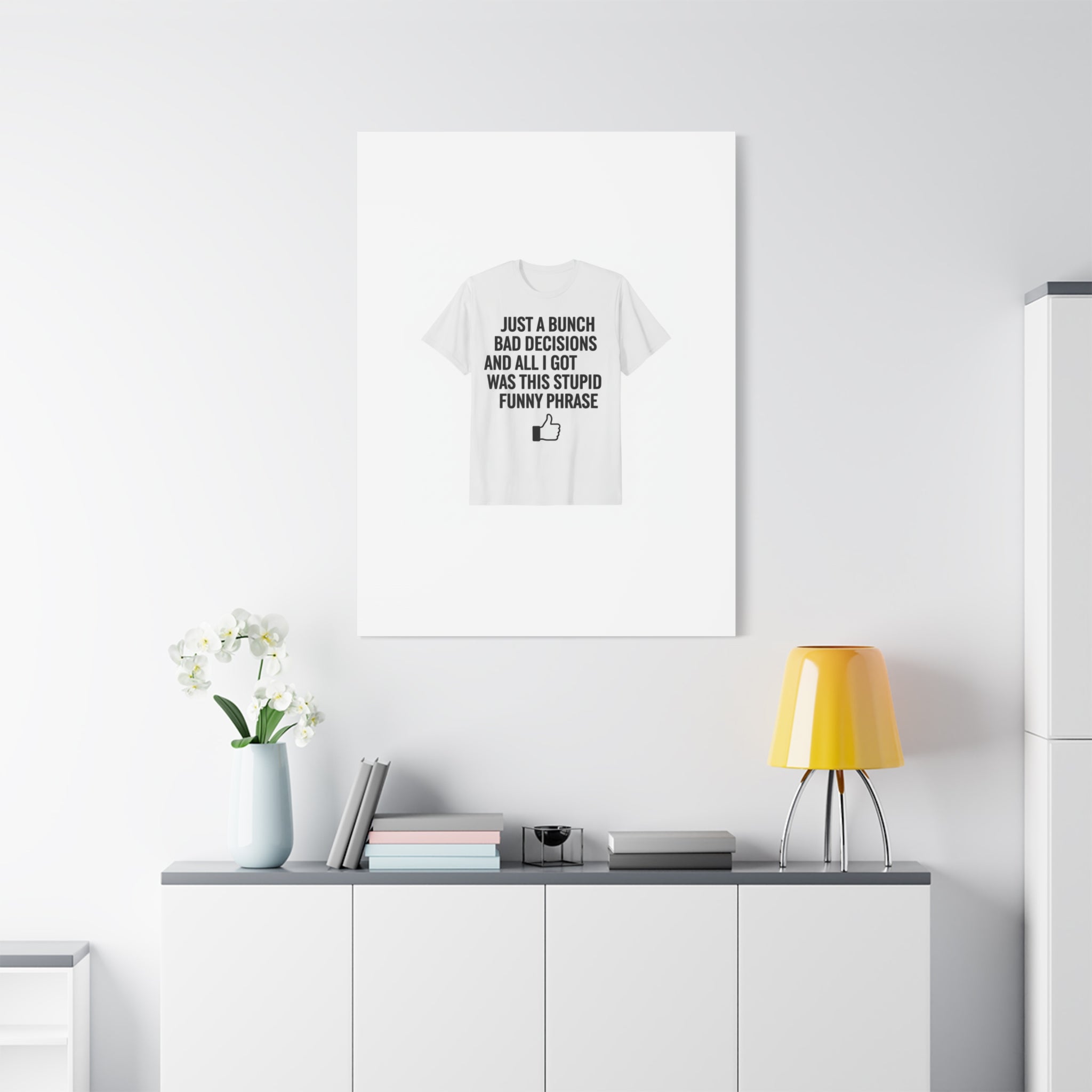 self-deprecating quote Canvas | sarcastic introvert wall art, anxiety humor