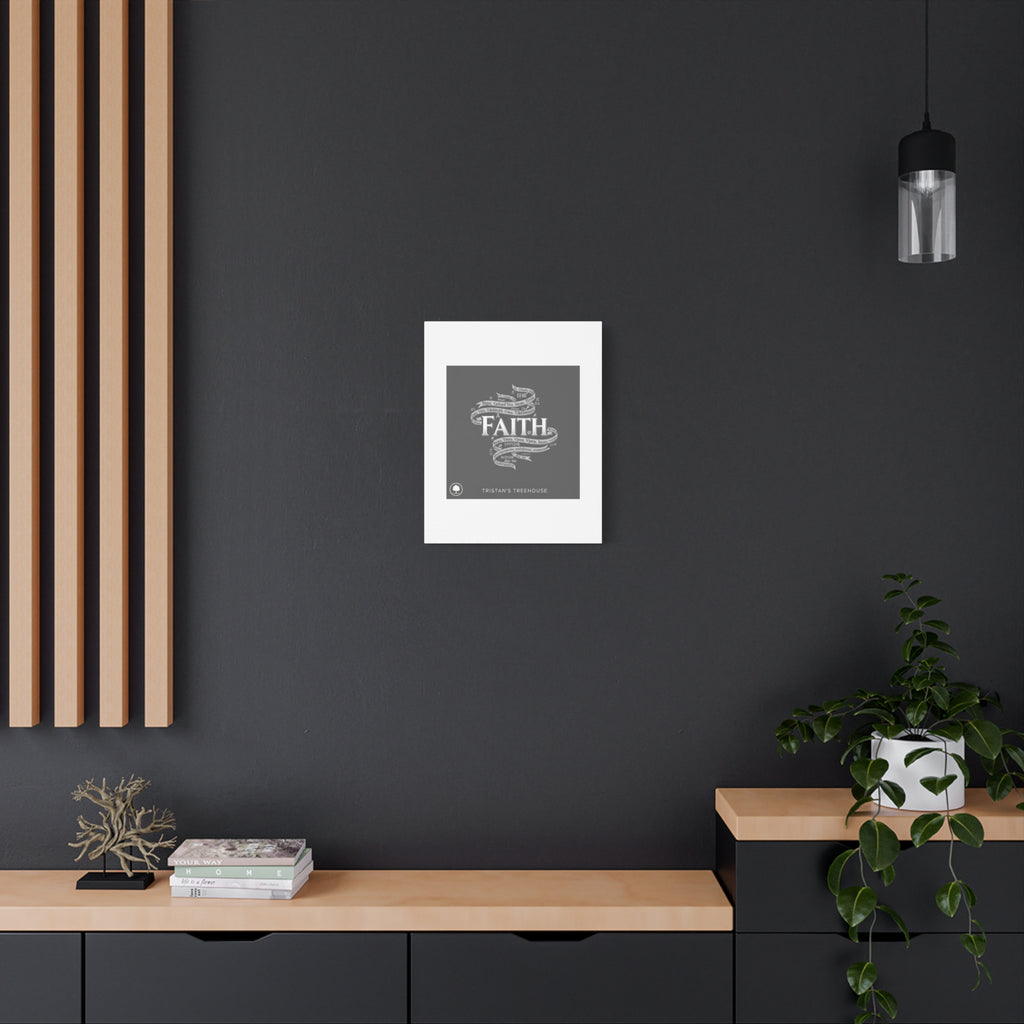 handwritten faith ribbon Canvas | sketch aesthetic, doodle design