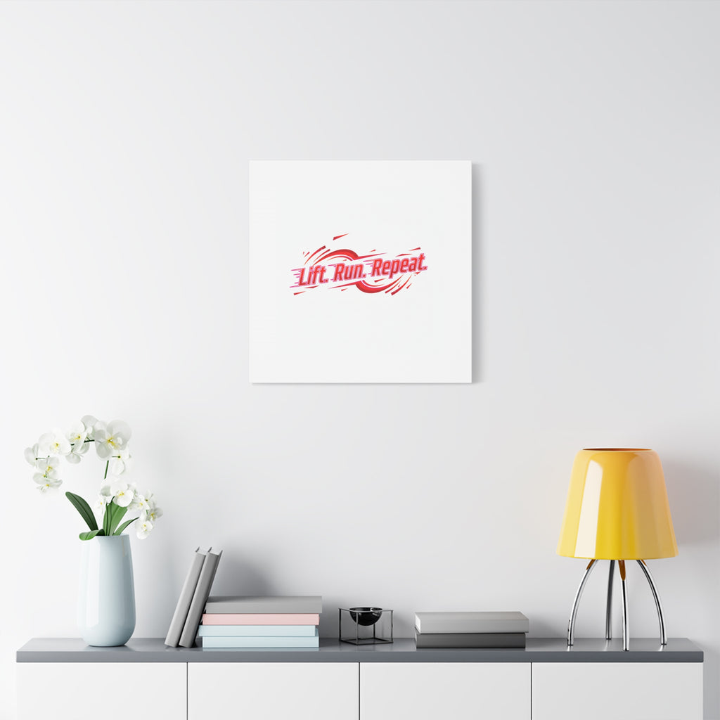 Lift Run Repeat Canvas | Fitness Wall Art, Gym Motivation