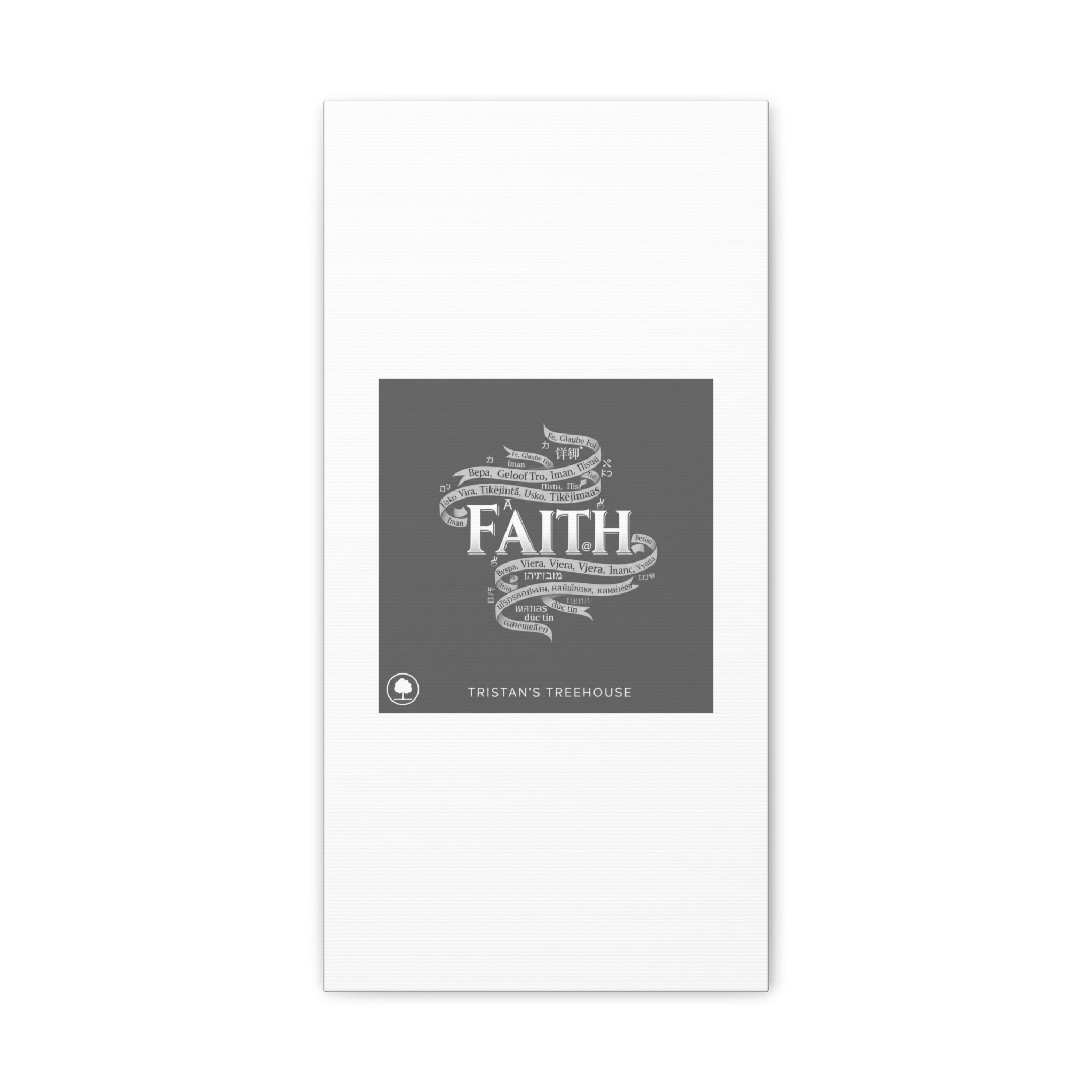 handwritten faith ribbon Canvas | sketch aesthetic, doodle design