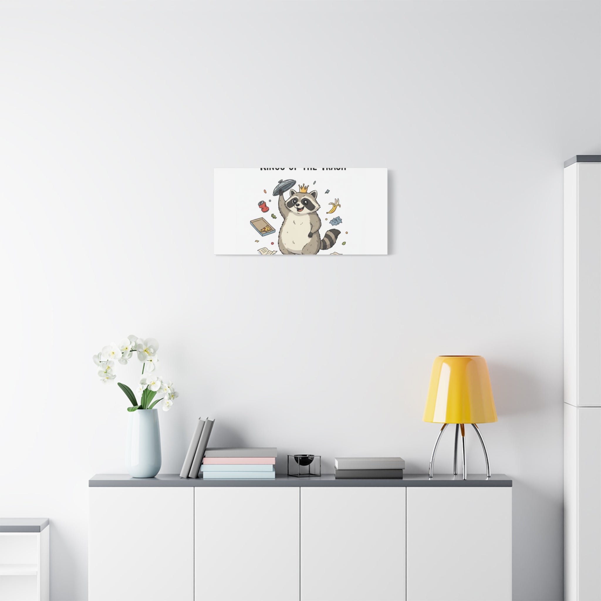 Kings of the Trash Canvas, Raccoon Doodle | Trash Panda, Goofy Critter Art