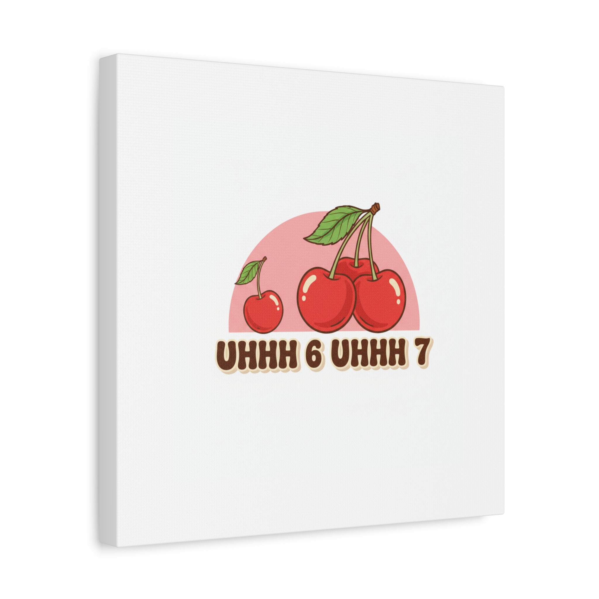 Six Severn Cherry Retro Graphic Canvas | kawaii fruit print, vintage cherry design