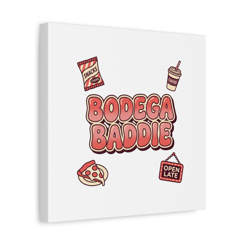 Bodega Baddie Matte Canvas, Stretched | NYC Y2K Corner Store Vibes
