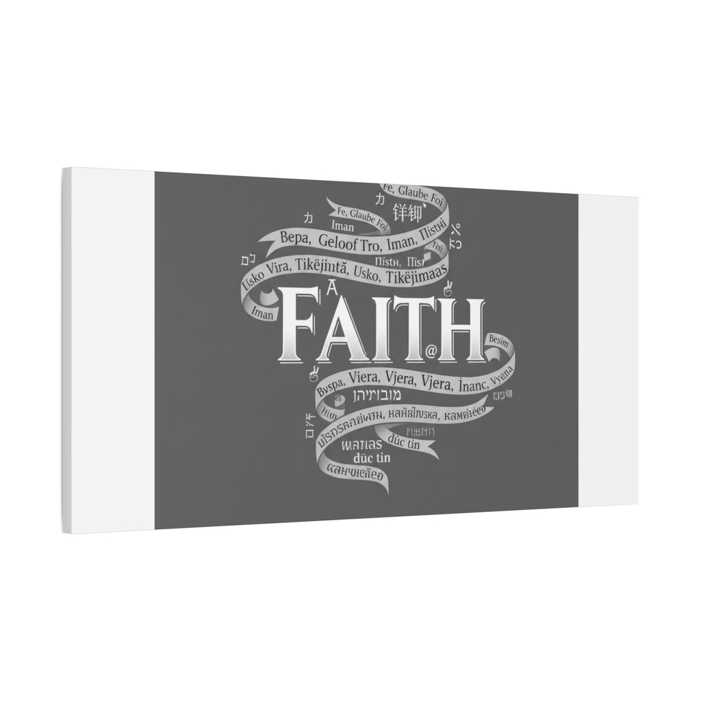 handwritten faith ribbon Canvas | sketch aesthetic, doodle design