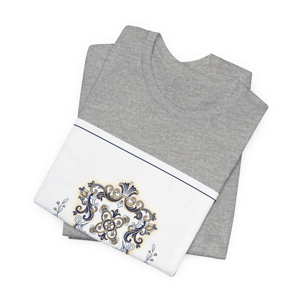 Ornate Brooch Emblem Tee | baroque print tee, vintage emblem shirt
