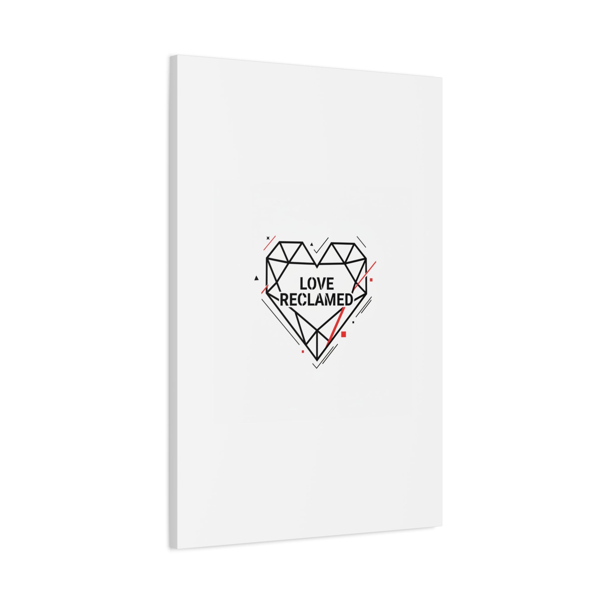 Love Reclaimed Canvas | modern heart design, minimalist love icon
