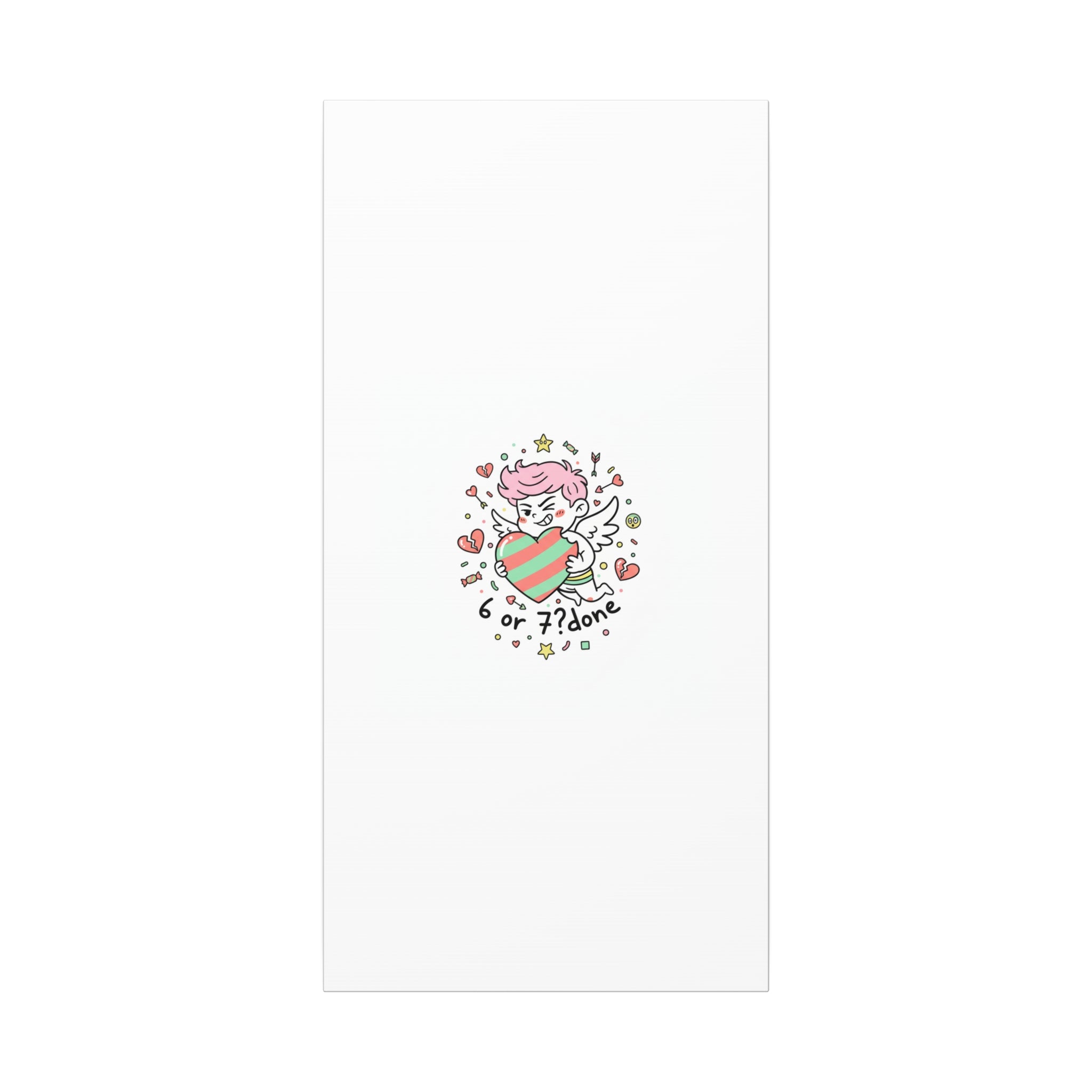 Weird Cupid heart illustration Canvas | Weird Valentine, quirky chaotic love