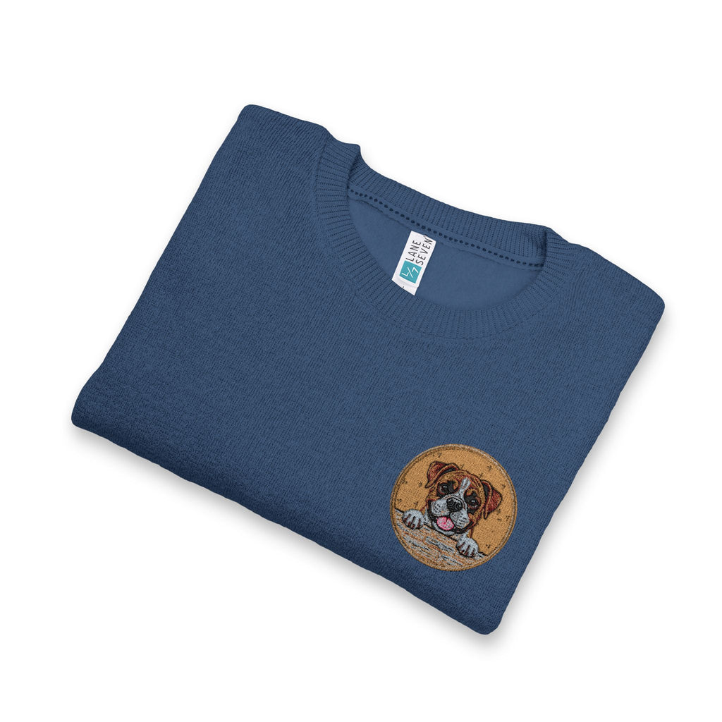 Dog Meme Nantucket Embroidered Crewneck Sweatshirt — Coastal Sealife Patch