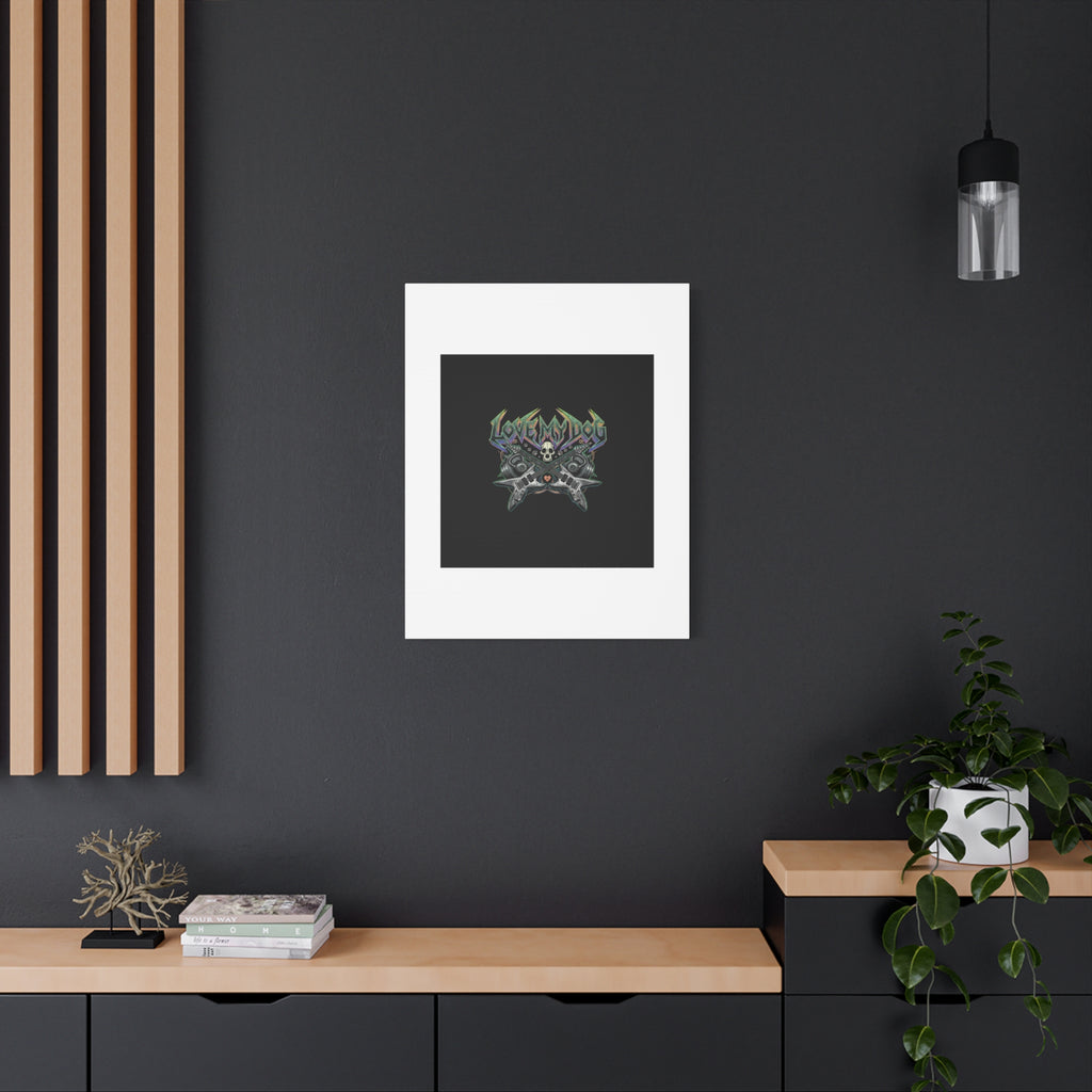 Love My Dog metal font Canvas | gothic wellness quote, edgy self-care merch