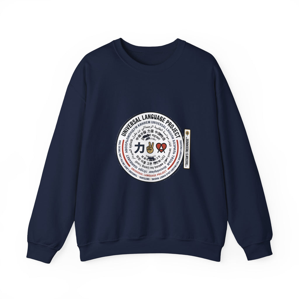 Universal Language Crewneck — "Love/Joy/Peace" Multi-Script Statement Sweatshirt