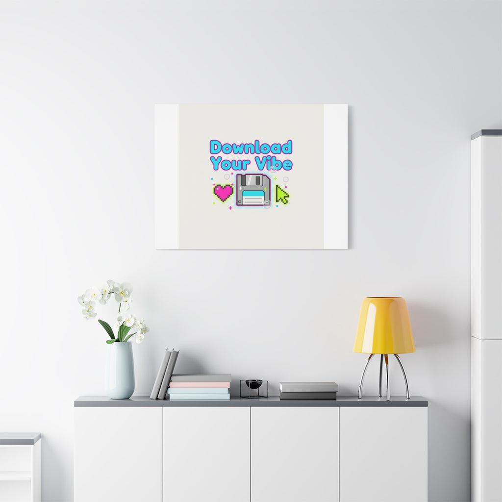 Download Your Vibe Canvas | Y2K Retro Tech, Pixel Floppy Disk Poster