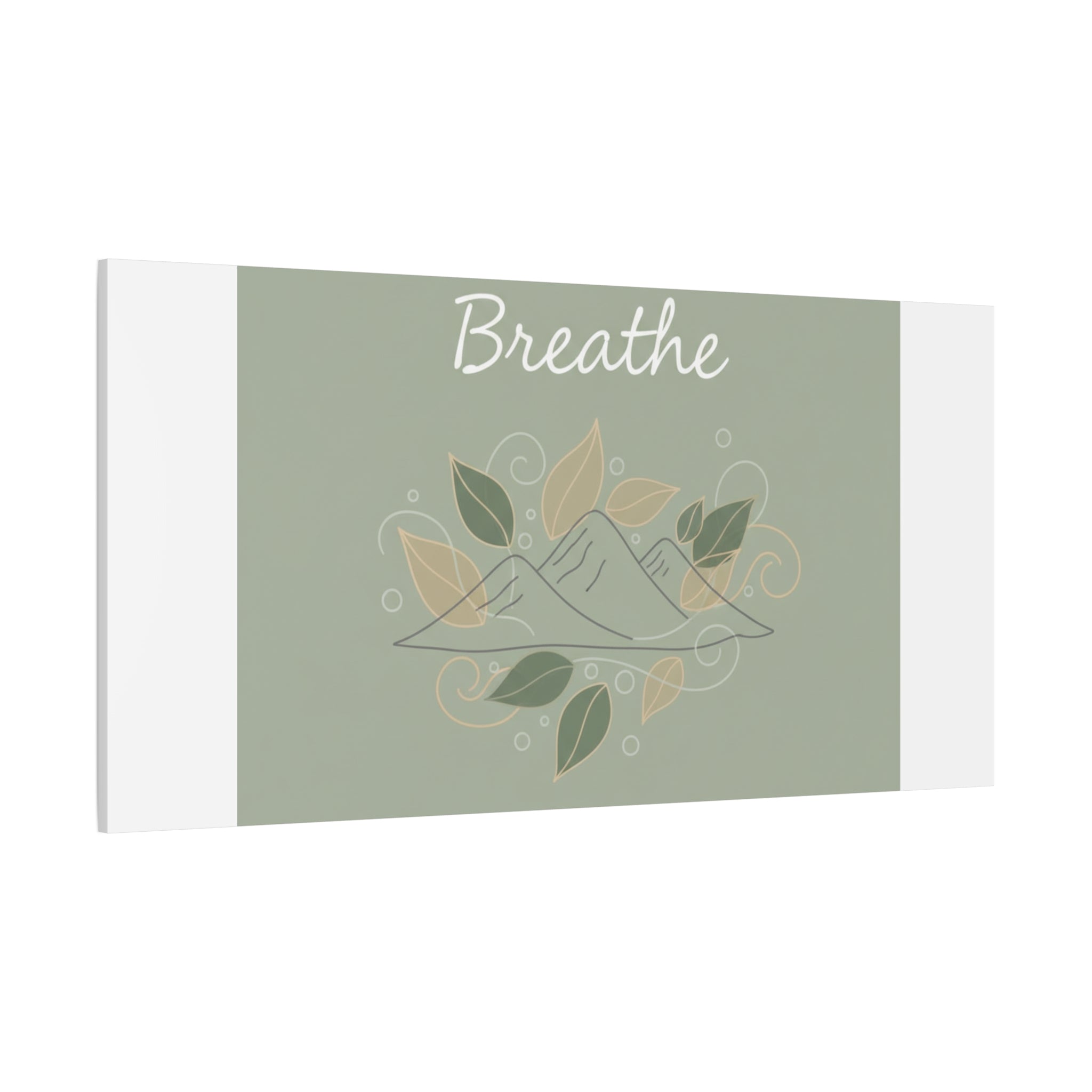 Breathe Mountain Line Canvas | Nature Symbols, Minimal Forest Wall Art