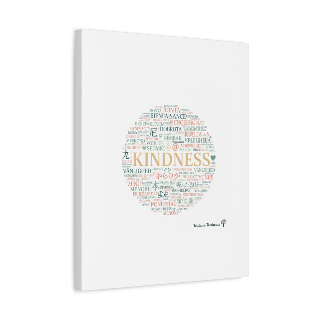 Kindness Word Cloud Canvas | Fresh Start Minimalist Wall Art