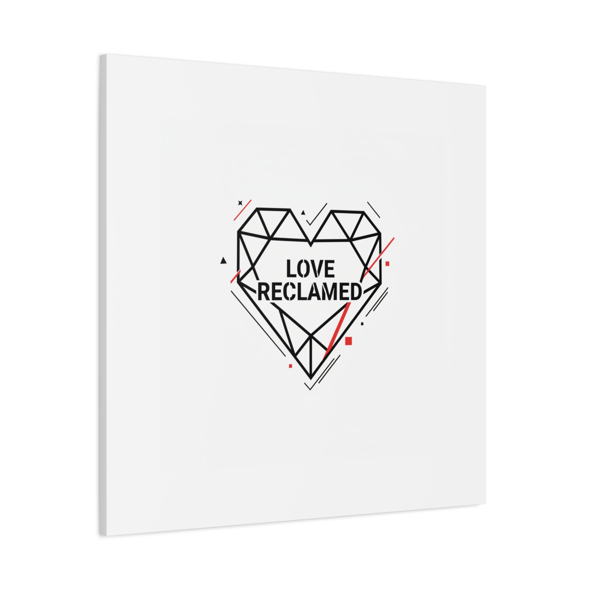 Love Reclaimed Canvas | modern heart design, minimalist love icon
