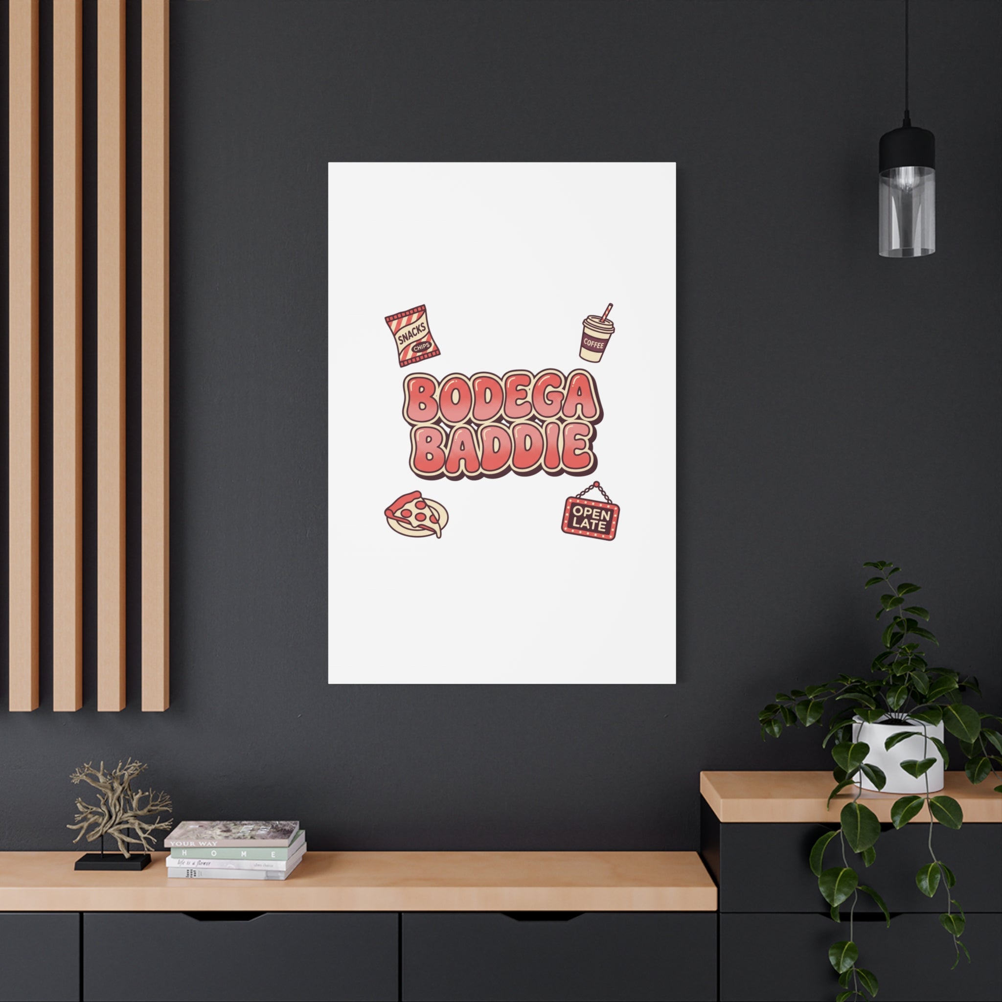 Bodega Baddie Matte Canvas, Stretched | NYC Y2K Corner Store Vibes