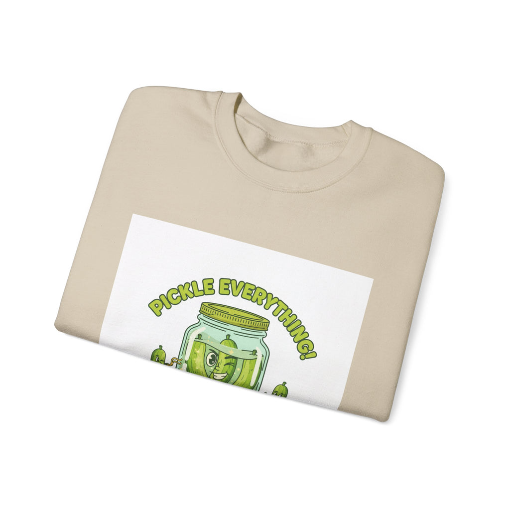 Pickle Everything jar crewneck | pickle lover sweatshirt, brine design