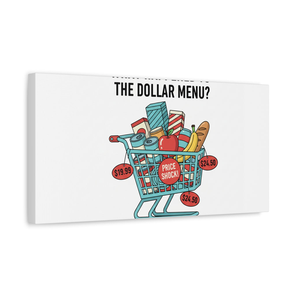 What Happened to the Dollar Menu? Canvas | Grocery Prices Meme, Price Shock Wall Art