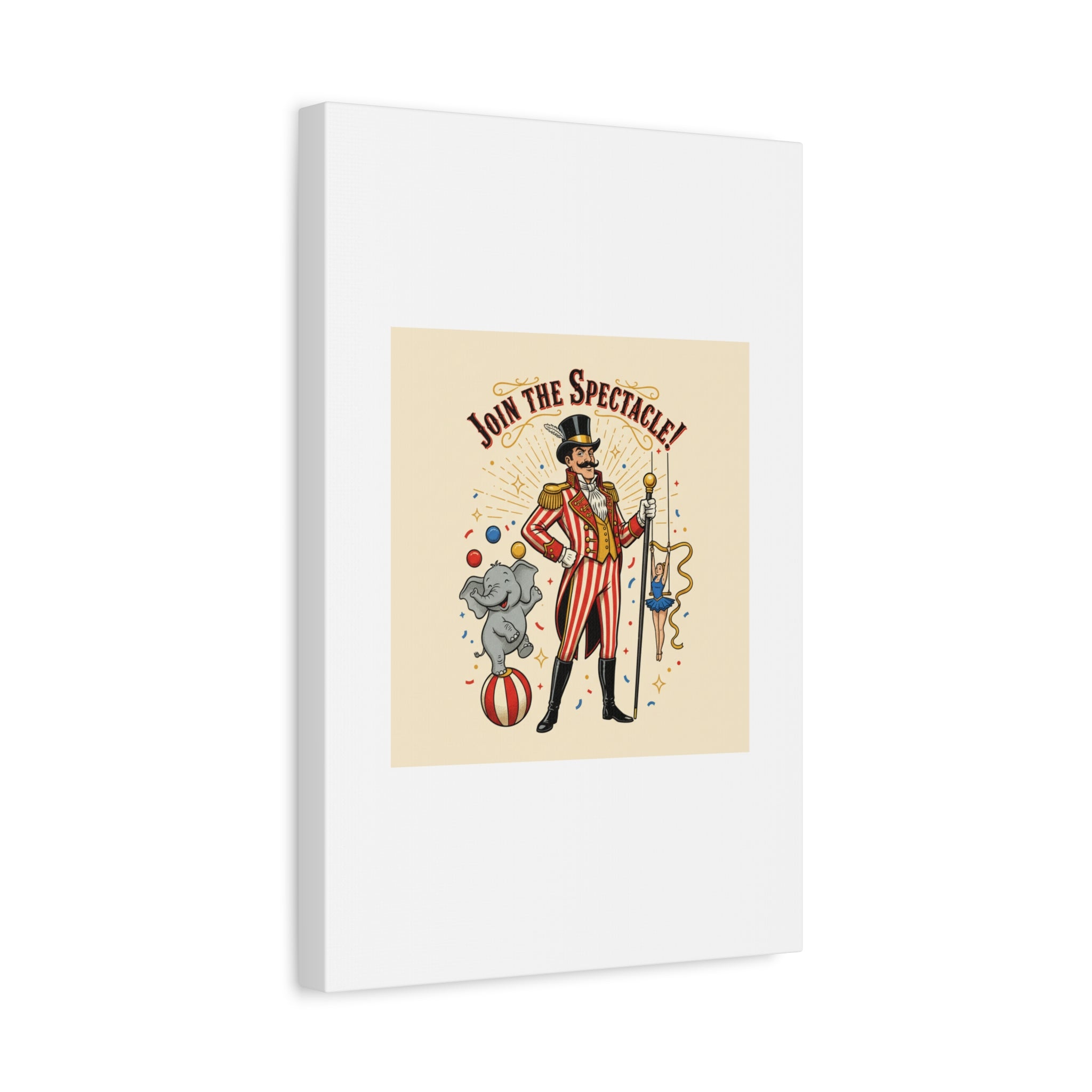 Join the Spectacle Circus Art Print | Matte Canvas, Stretched, Vintage Carnival Design