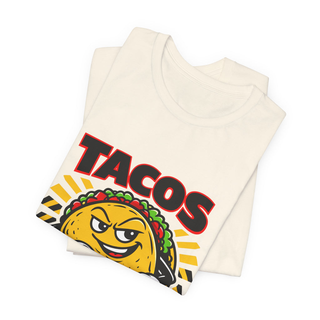 TACOS NOT TARIFFS Tee | taco pun, protest typography