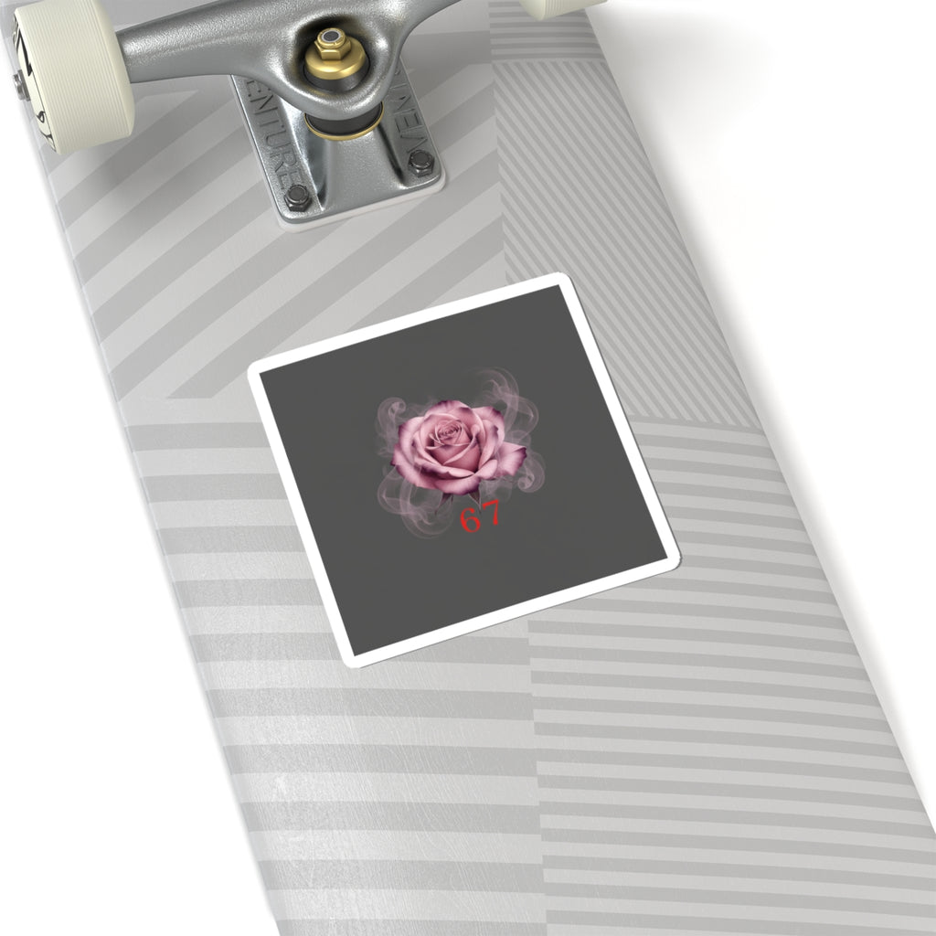 Moon Rose Kiss-Cut Stickers | Romantic Gothic Lite, soft goth floral