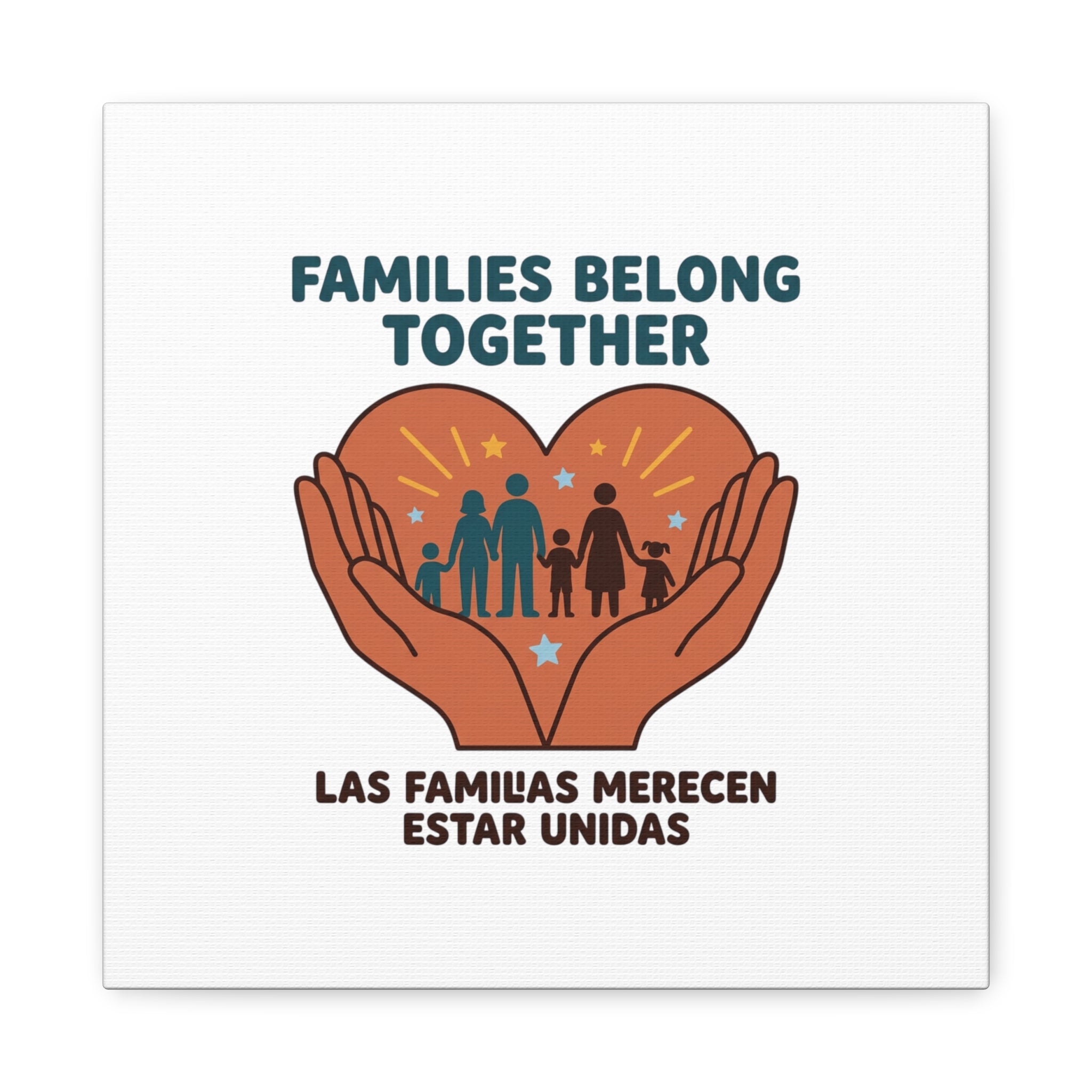 Families Belong Together Canvas | Family Unity, Bilingual Solidarity