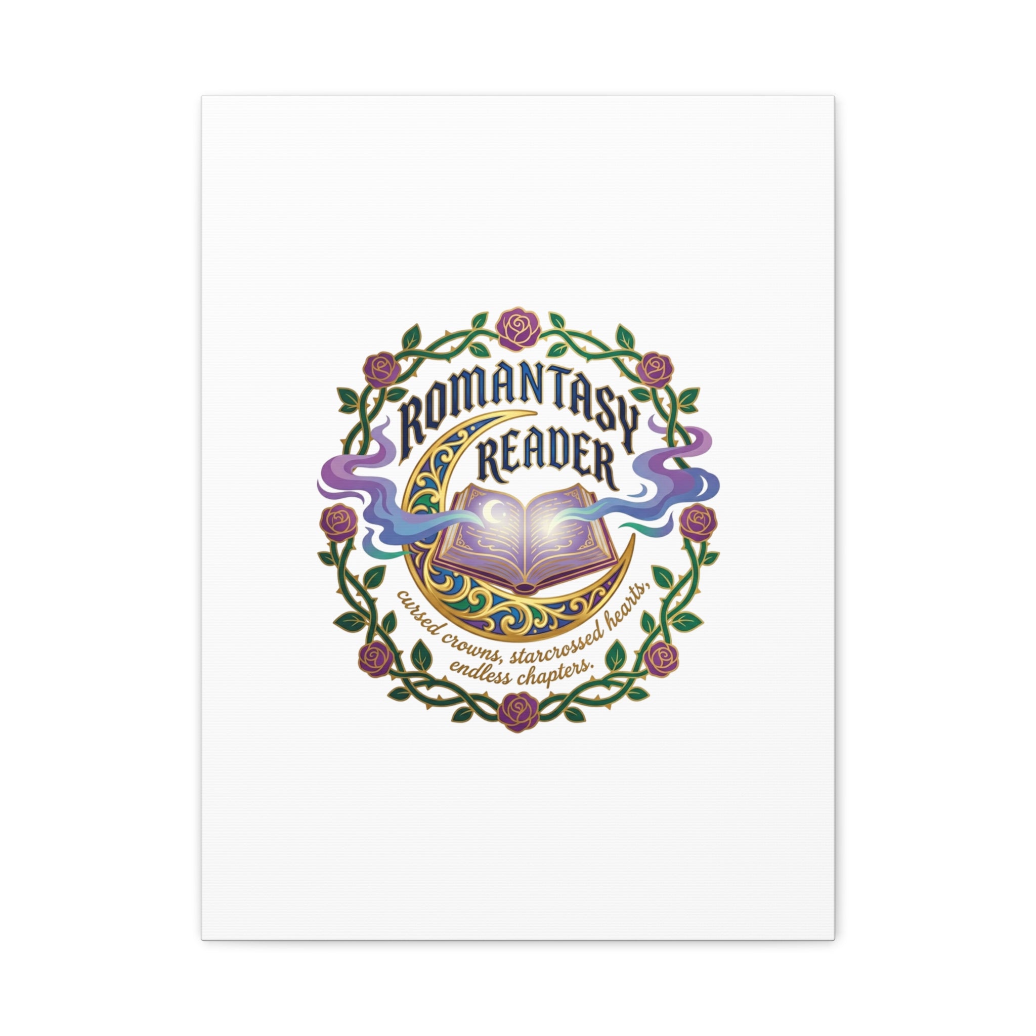 Romantasy Reader Canvas Print | enchanted bookish celestial gothic
