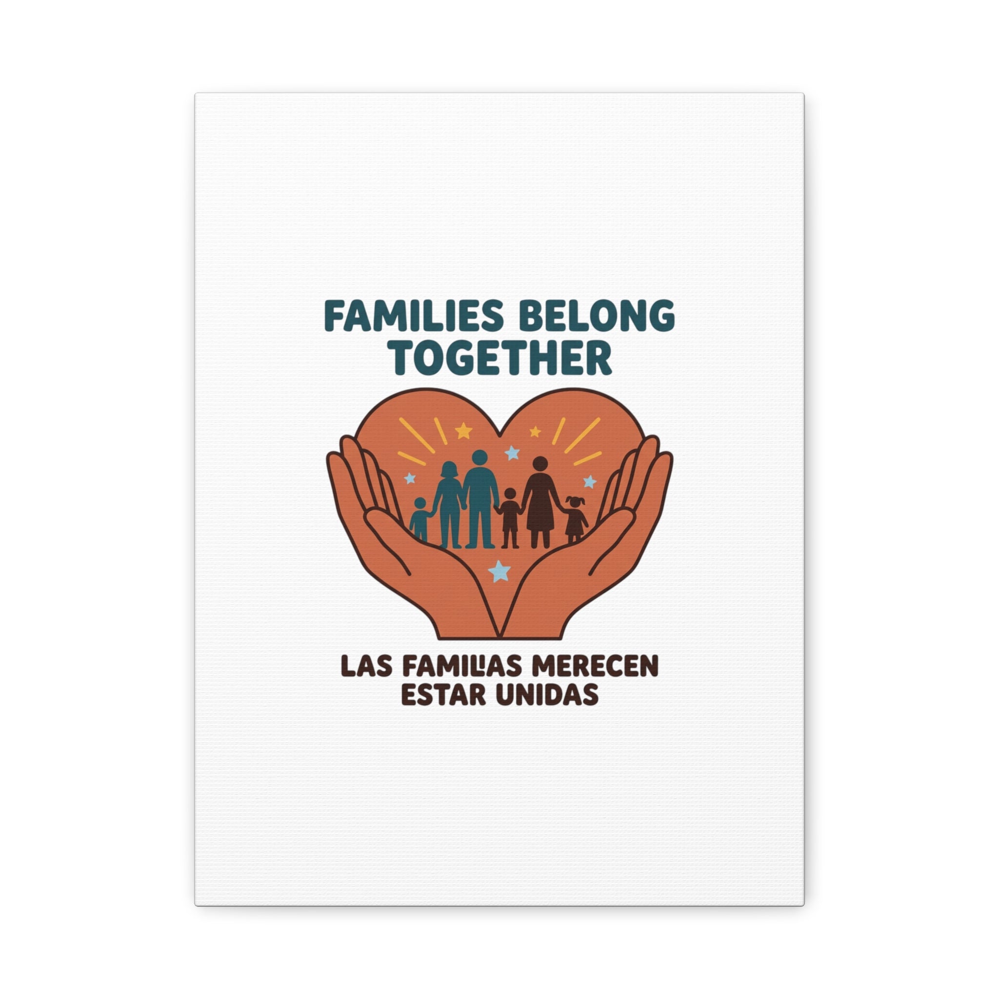 Families Belong Together Canvas | Family Unity, Bilingual Solidarity