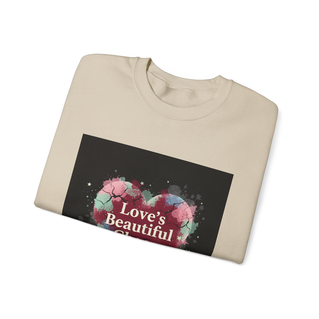 Love's Beautiful Chaos Sweatshirt | soft grunge heart, distressed collage