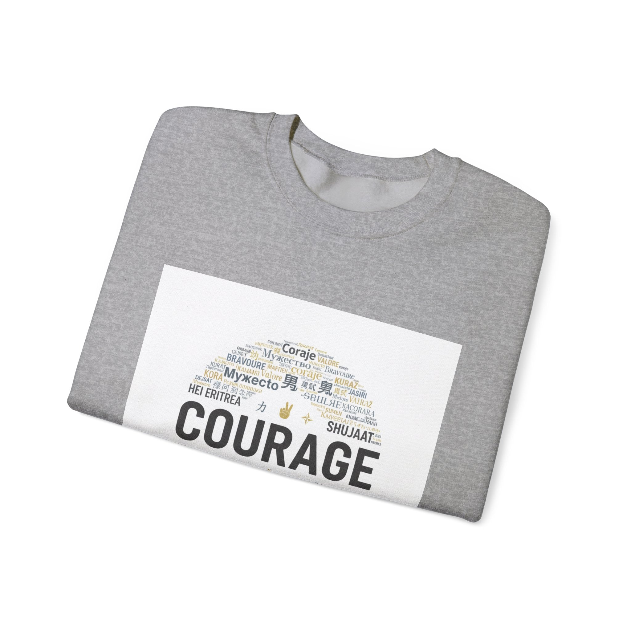 Courage wordcloud Sweatshirt | Fresh Start minimal renewal apparel