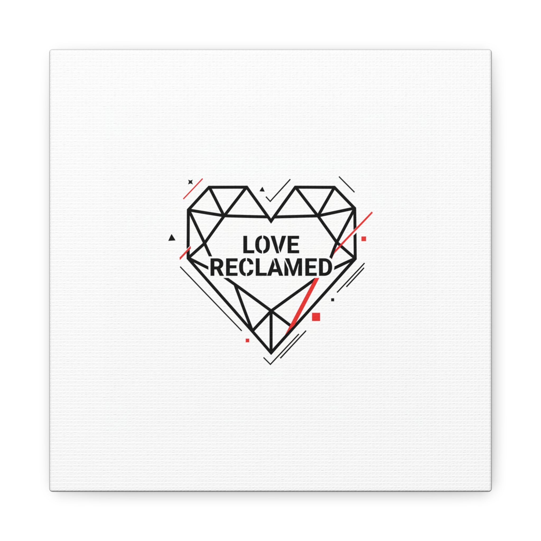 Love Reclaimed Canvas | modern heart design, minimalist love icon